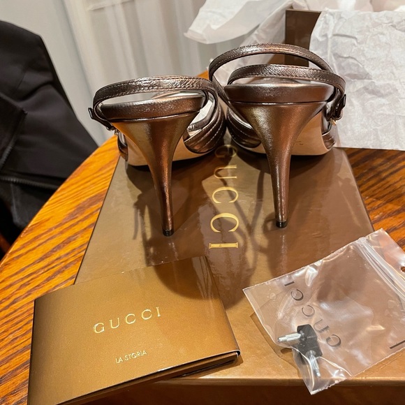 New Gucci Sand Pelle Cuoio Sasso 7.5 (FINAL PRiCE) - Picture 7 of 16